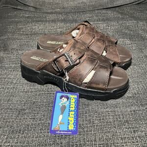 BRAND NEW Skechers Jam Ups Platform Chunky Sandals Leather Sandals Size 2 VTG